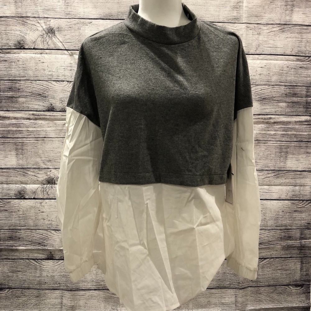 Mock neck blouse